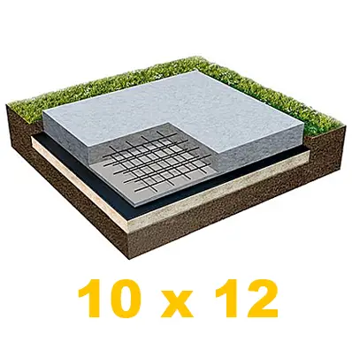 Фундамент плита 10 х 12