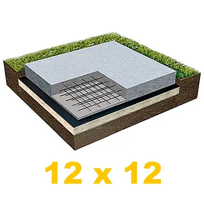Фундамент плита 12 х 12