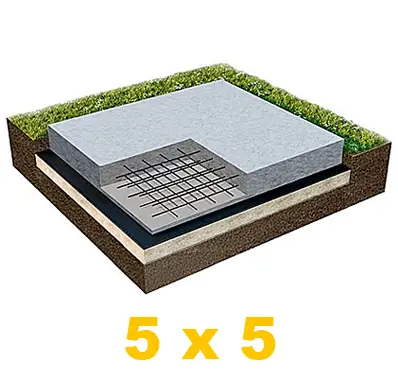 Фундамент плита 5 х 5