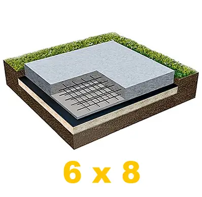 Фундамент плита 6 х 8