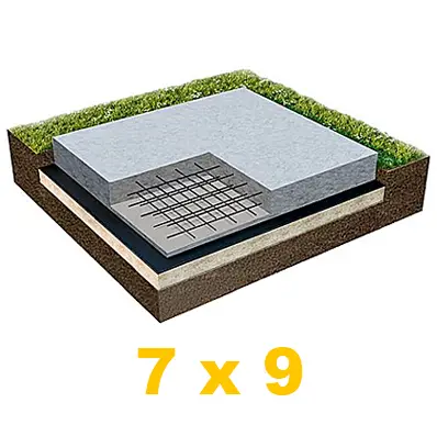 Фундамент плита 7 х 9